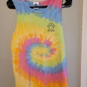 ❄️Tye-dye pawz tank top